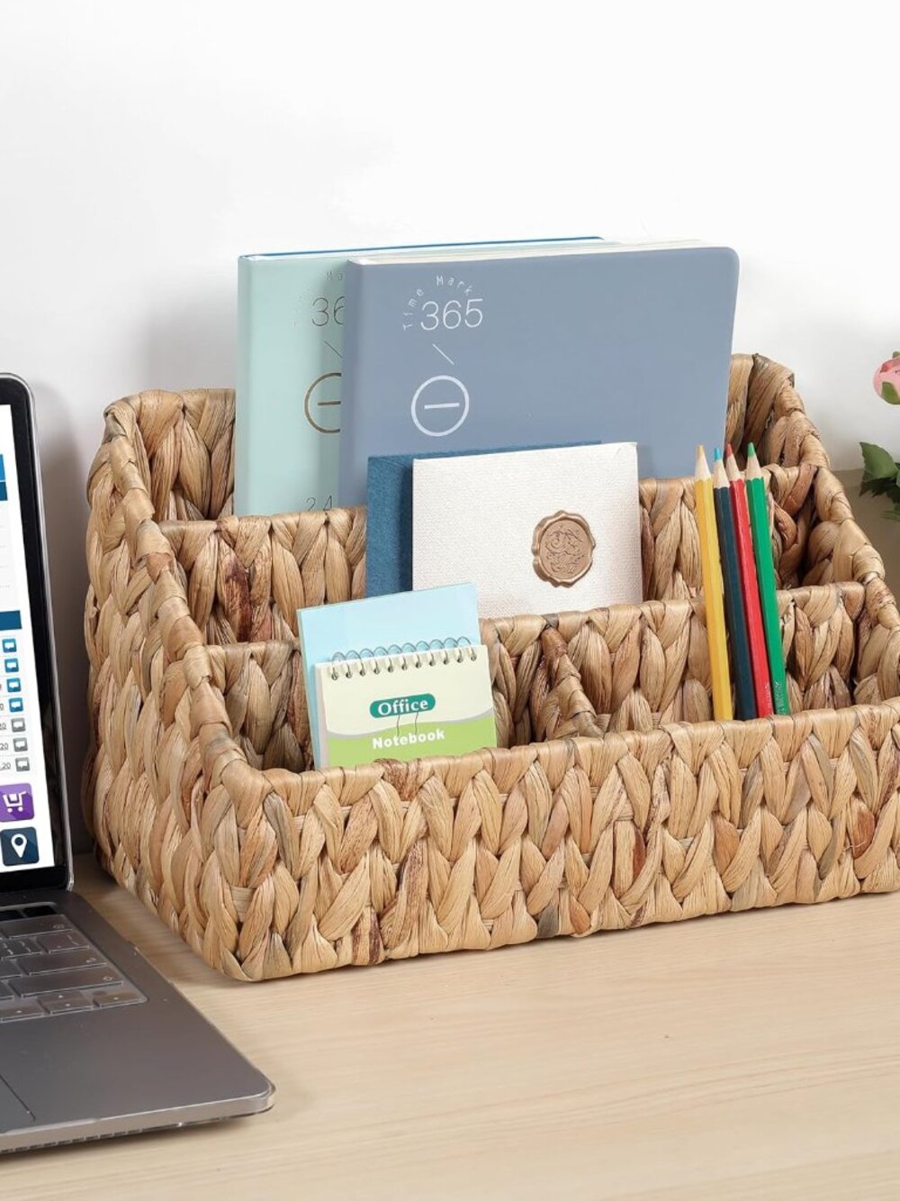 Natural Farmhouse Desk Organizers and Storage, Large Countertop Mail Holder, Tab - Picture 5 of 8